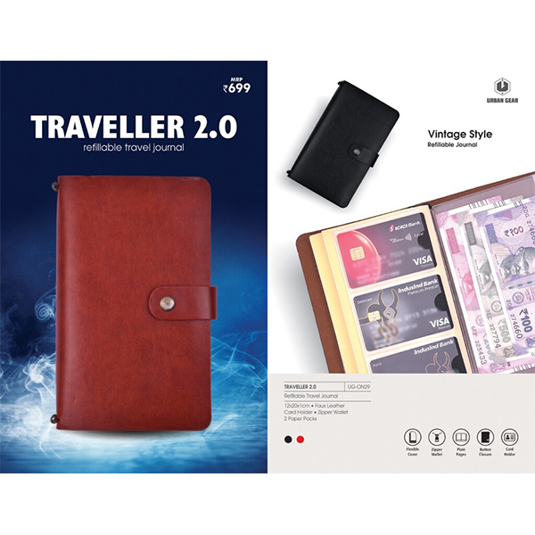 Vintage Style Refillable Notebooks Traveller 2.0 UG-ON29