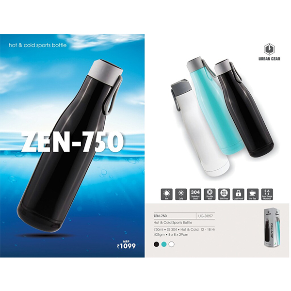 Stainless Steel Hot N Cold Bottle (750Ml) Zen - 750