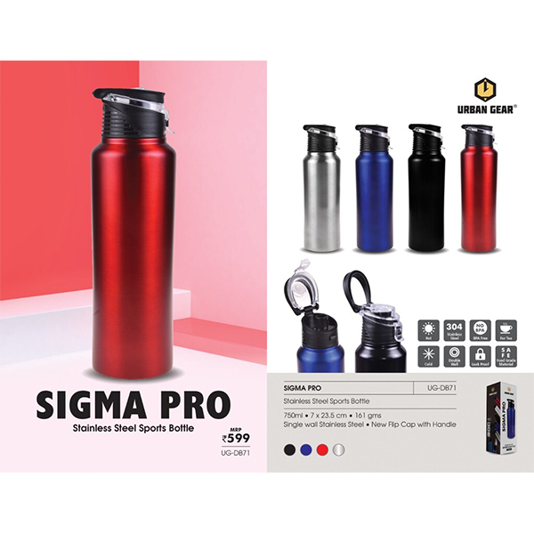 Stainless Steel Sports Bottle - 750Ml Sigma Pro