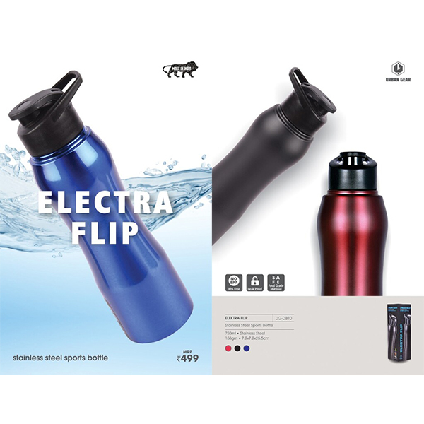 Stainless Steel Sports Bottle - 750Ml Elektra Flip