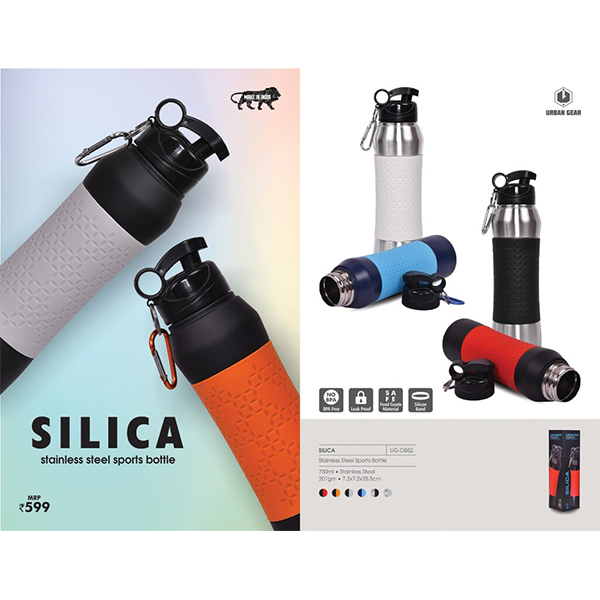Stainless Steel Bottle With Silicon Grip (750Ml) Silica