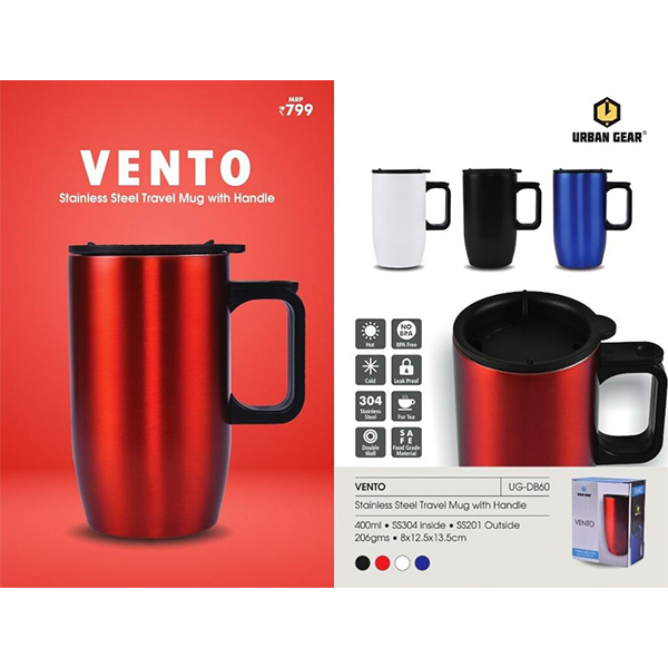 Stainless Steel Mug With Handle (0.4Ml) Vento