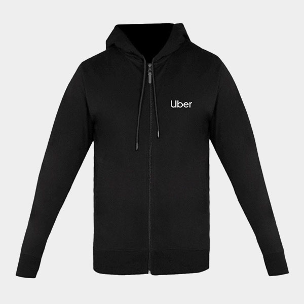 Elwin B2B Zipper Hoodie Black 3430118 Cotton / Poly Terry