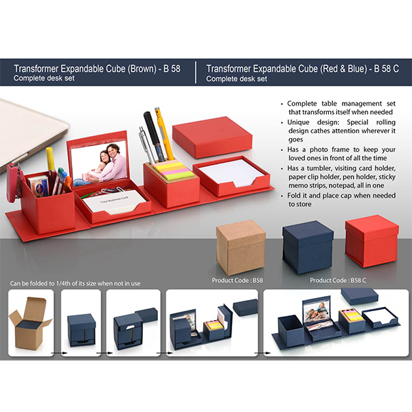 B58 – Transformer Expandable Cube: Complete Desk Set