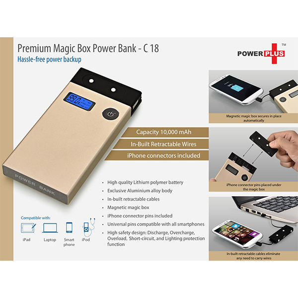 C18 – Magic Box Premium Power Bank (10000 Mah)
