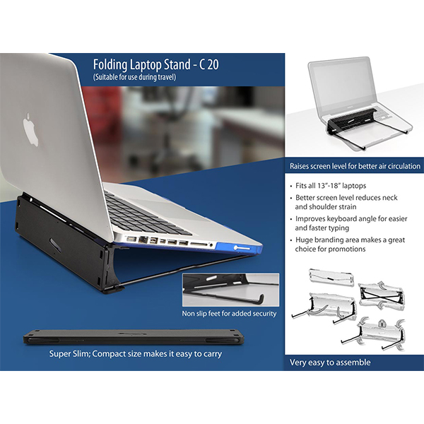 C20 – Folding Laptop Stand (Suitable For Travelling)