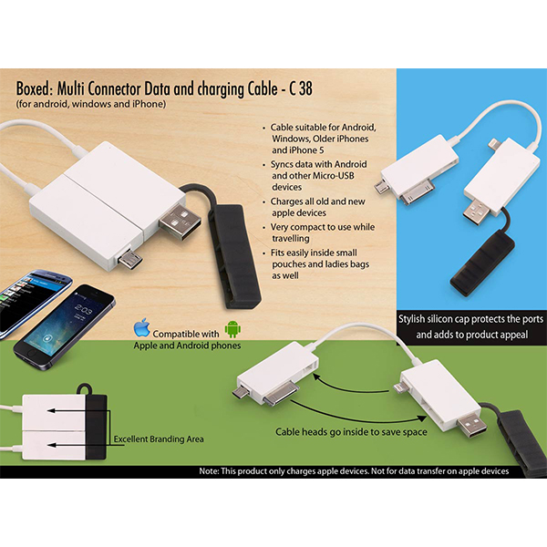 C38 – Boxed: Multi Connector Data And Charging Cable