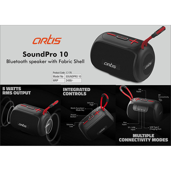 C176 – Artis Soundpro 10 Bluetooth Speaker With Fabric Shell