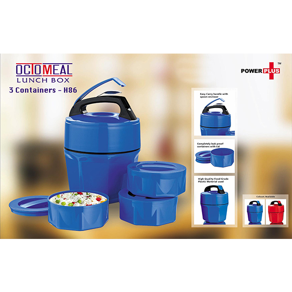 H86 – Octomeal Lunch Box – 3 Containers (Plastic)