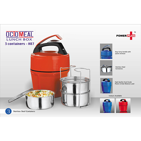 H87 – Octomeal Lunch Box – 3 Containers (Steel)