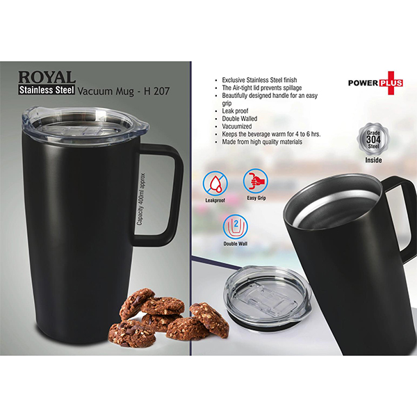 H207 – Royal Stainless Steel Vacuum Mug | Capacity 500Ml Approx