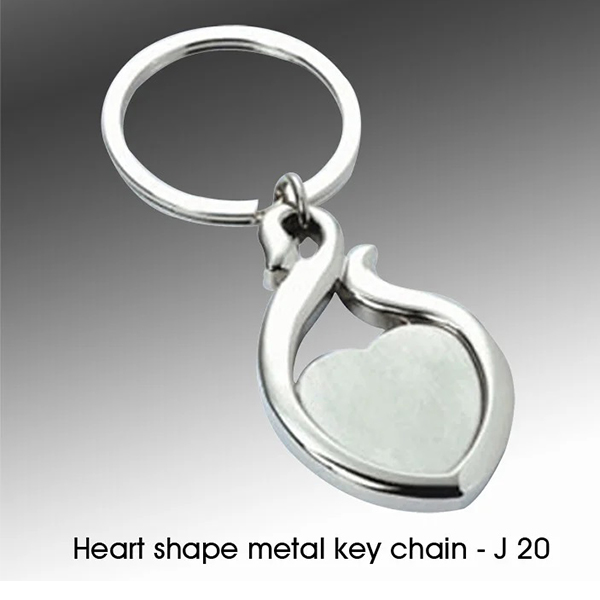 J20 – Heart Shape Metal Key Chain