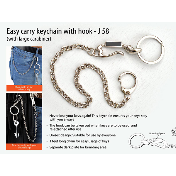 J58 – Easy Carry Keychain With Hook