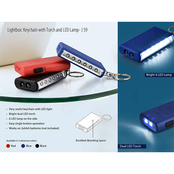 J59 – Keychain With Torch And 6 Led Lamp