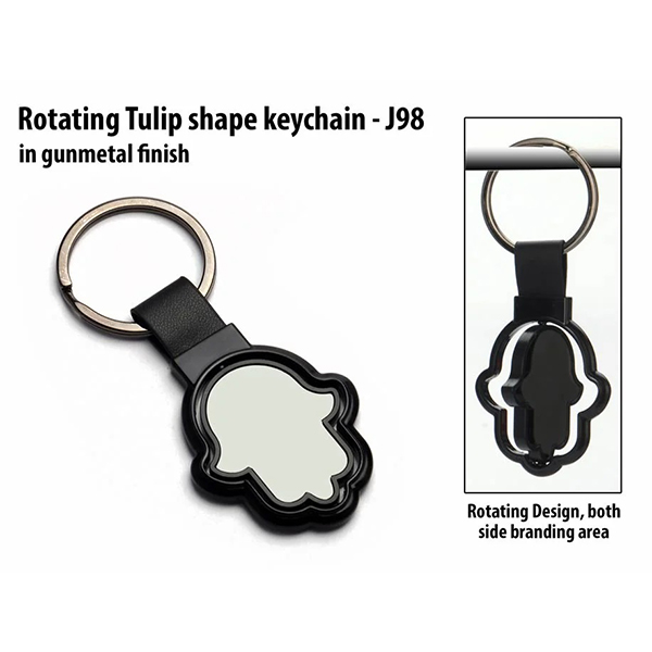 J98 – Rotating Tulip Shape Keychain
