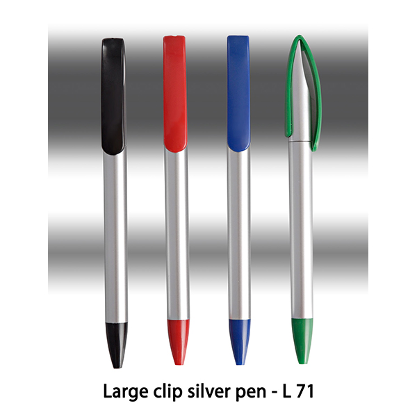 L71 – Large Clip Silver Pen