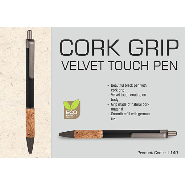 L149 – Cork Grip Velvet Touch Pen