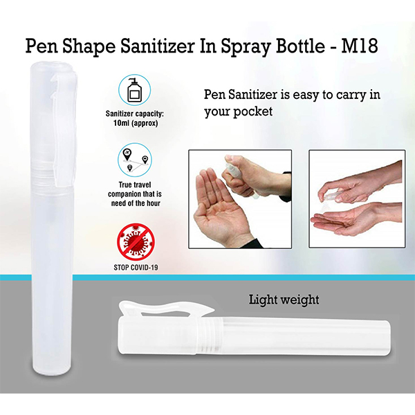 M18 – Pen Shape Sanitizer In Spray Bottle (10 Ml)