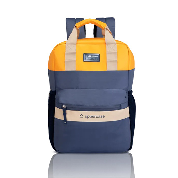 Uppercase Vegan Leather Laptop Backpack 7A Blue