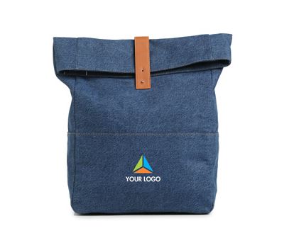 Upcycled Denim Backpack With Laptop Sleeve