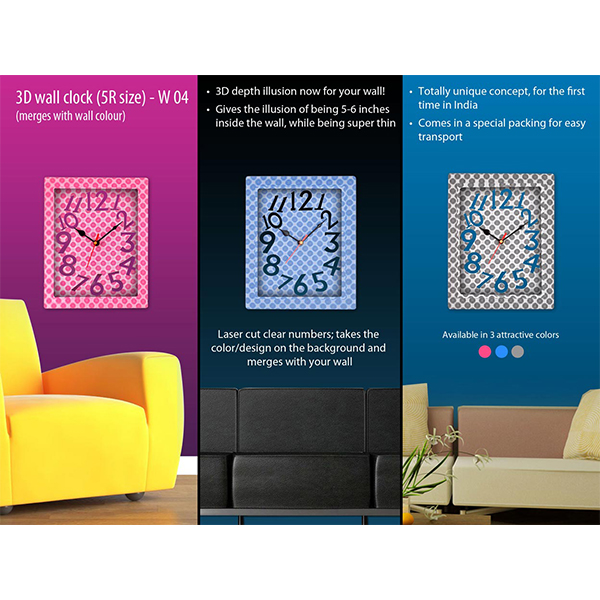 W04 – 3D Wall Clock (5R Size)