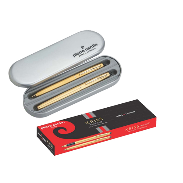 Kriss Satin Gold Set Of Ball Pen And Roller Pen