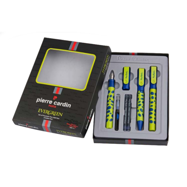 Evergreen Set Of Ball Pen,Fountain Pen And Roller Pen