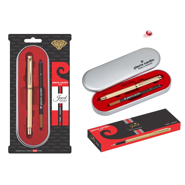 Jewel Satin Gold Roller Pen