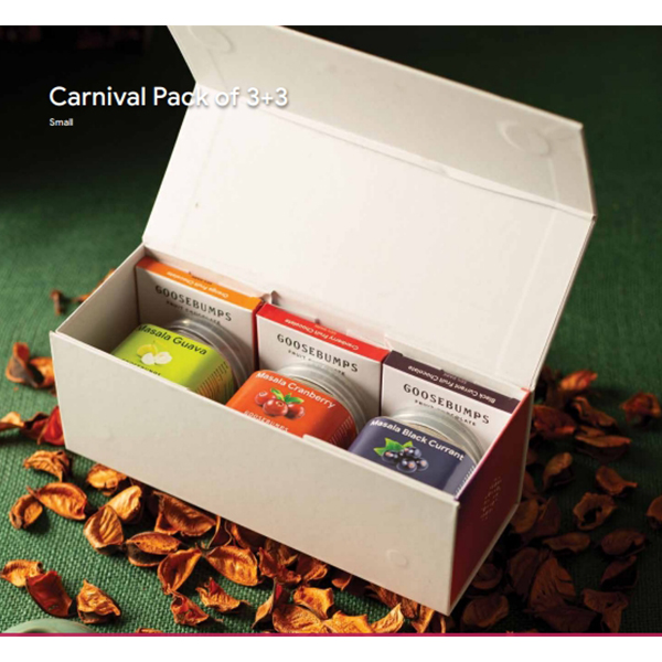 Carnival Pack Of 3+3(Masala Fruits+Fruits Chocolates)