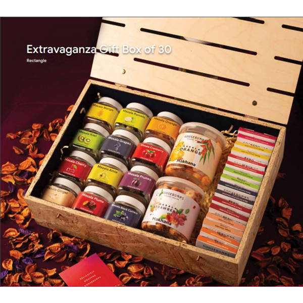 Extravaganza Gift Box Of 30(Masala Fruits+Fruit Chocolates)