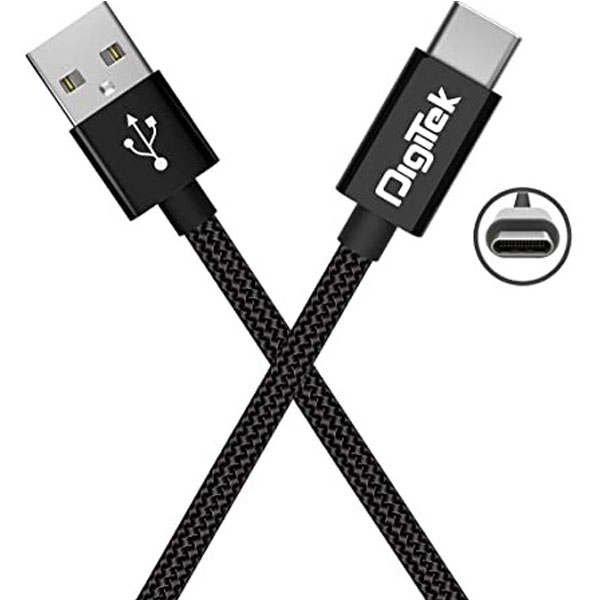 Dc Mu Nb 1M Nylon Braided Micro Usb Cable 3A Metal Head