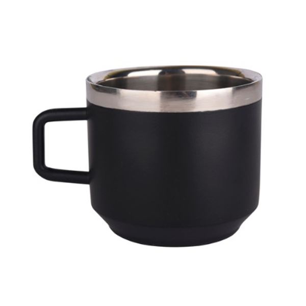 Ek3213 Sturdy Black Matte Finished Stainless Steel Cup -120Ml