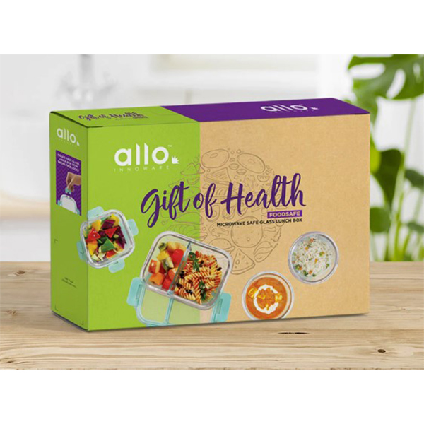 310Ml X 3, 390Ml X 3, Allo Foodsafe Microwave Oven Safe Glass Container Gift Box Combo 6Pc