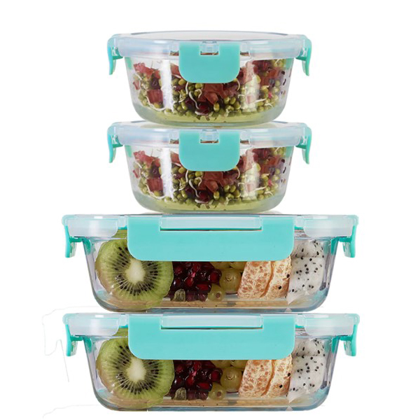 390Ml X 2, 640Ml X 2 Allo Foodsafe Microwave Oven Safe Glass Container