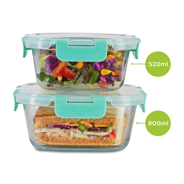 520Ml, 800Ml Allo Foodsafe Microwave Oven Safe Glass Container