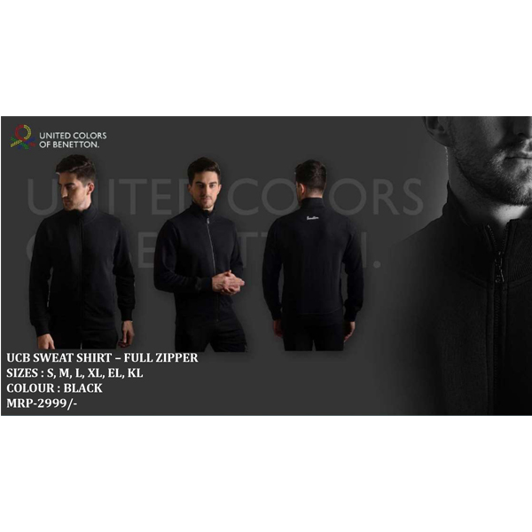 Ucb Sweat Shirt – Full Zipper Black