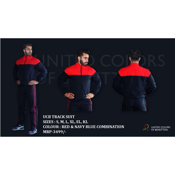 Ucb Track Suit Red & Navy Blue Combination