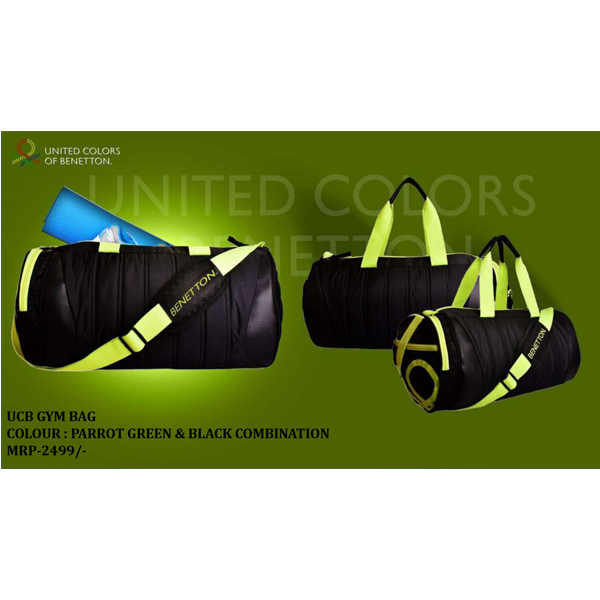Ucb Gym Bag Parrot Green & Black Combination