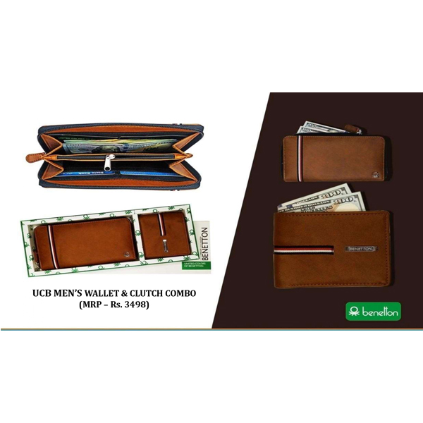 Ucb Men’S Wallet & Clutch Combo