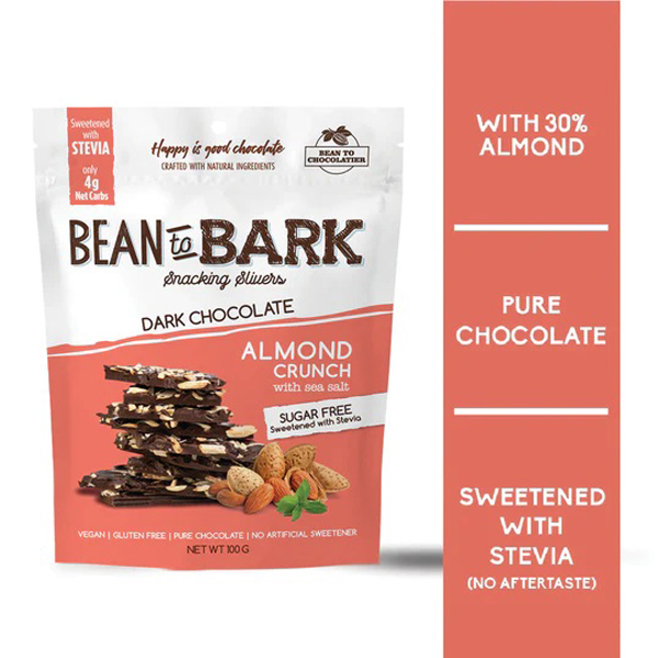 Bean To Bark - Sugarfree Almond Crunch 100 Grams