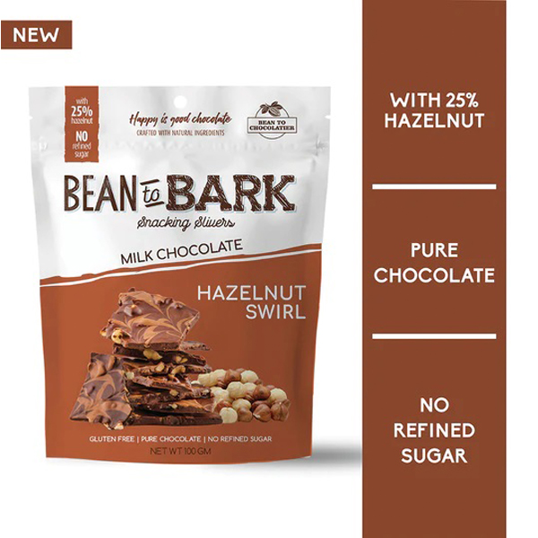 Bean To Bark - Milk Hazelnut Swirl Chocolate 100 Grams