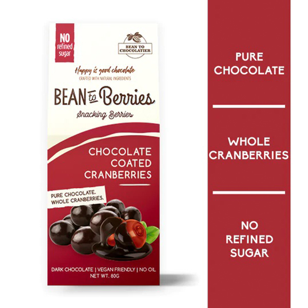Bean To Berries - Cranberry 80 Grams