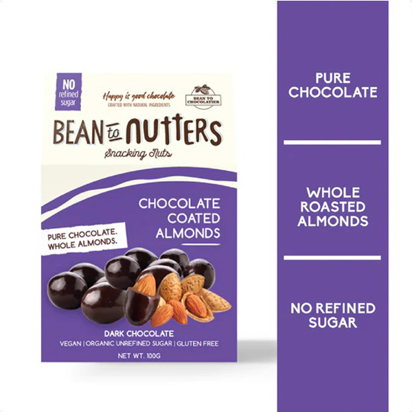 Bean To Nutters - Dark Chocolate Almond 100 Grams