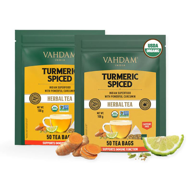 Turmeric Spiced Herbal Tea Tisane - 100 Tea Bags