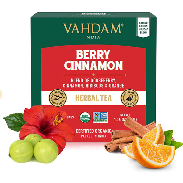 Berry Cinnamon Herbal Tea Tisane - 15 Tea Bags