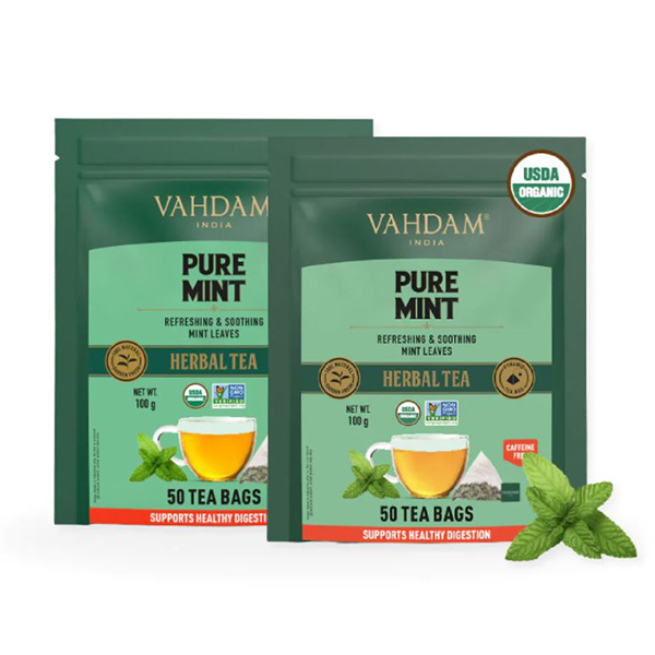 Pure Mint Herbal Tea Tisane - 100 Tea Bags