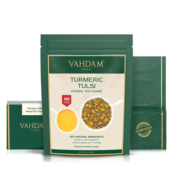 Turmeric Tulsi Herbal Tea Tisane, 100 Gm