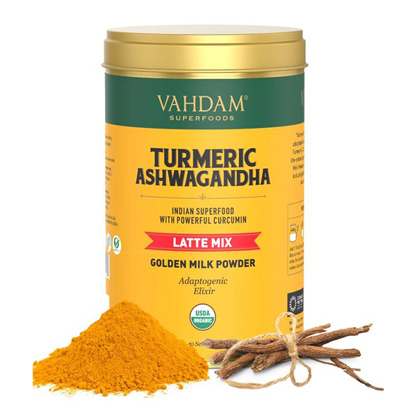Turmeric Ashwagandha Latte, Golden Milk Powder, 100 Gm