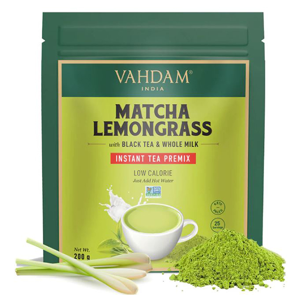 Matcha Lemongrass Instant Tea Premix, 200 Gm