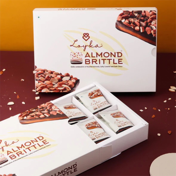 Loyka Almond Brittle Jumbo Gift Box (408 Grams, 24 Pieces)